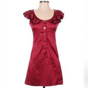 Betsey Johnson | 100% Silk Red Dress